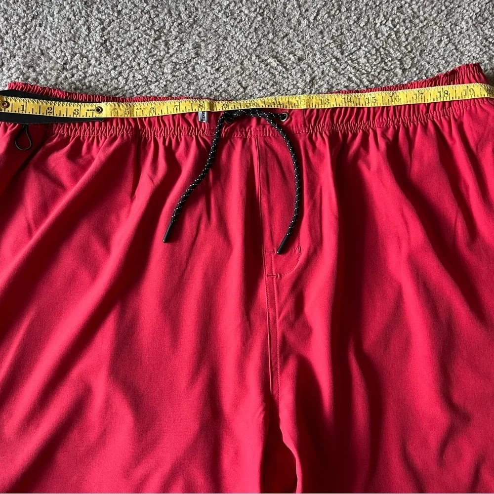 Birdwell Beach Britches Red Board Swim Lined 7.5” Inseam Shorts Sz XXL 2XL